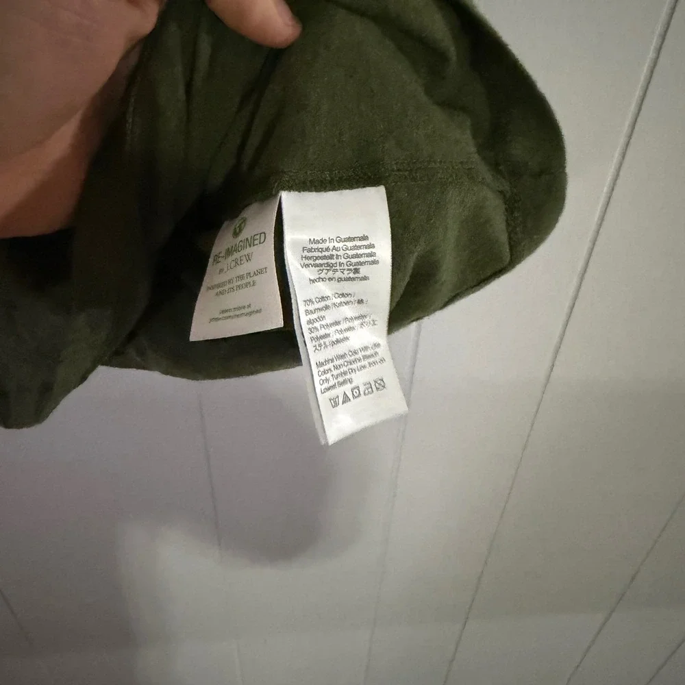 J.Crew Turtleneck Top Womens Small Olive Green Long‎ Sleeve Re-Imagined Cotton